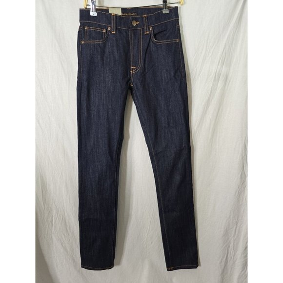 Nudie Jeans Lean Dean - Dry Ecru Embo W27 L34 NEW WITH TAGS- MENS - Picture 1 of 7